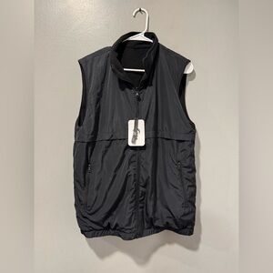 NWT Zyia Active Men’s Reversible Fleece Vest In Black Size Medium